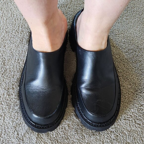 By Far Reyna black leather shoes/loafers/mules Sz 36/Us Sz 6 - Picture 3 of 14